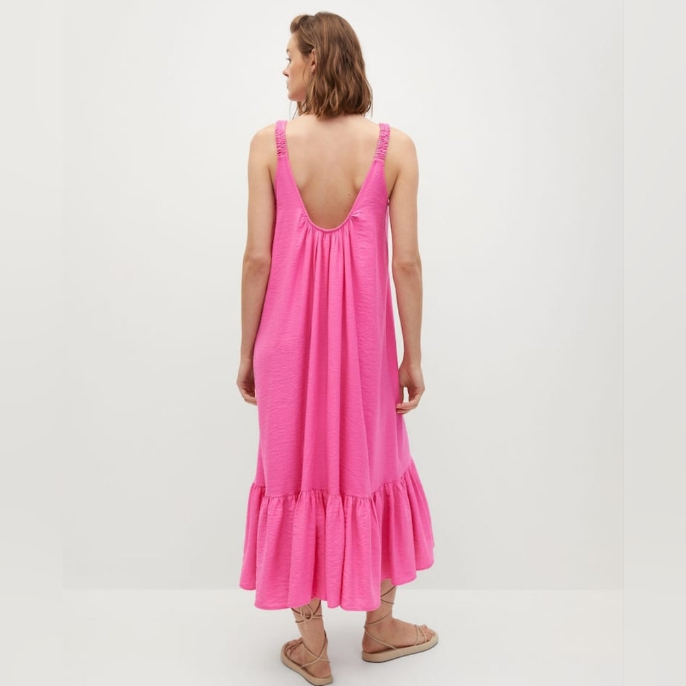 Like new Mango Hot Pink Maxi Dress size 10 (L) relax oversize fit
